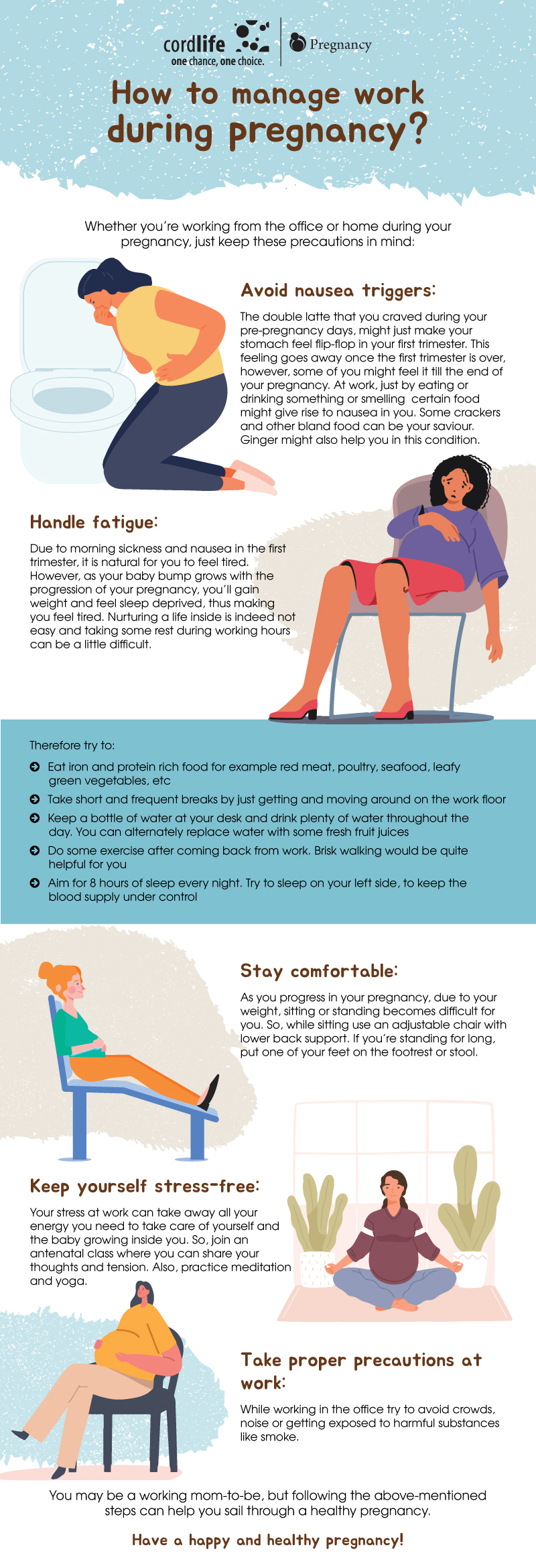 How To Manage Work During Pregnancy Infographics